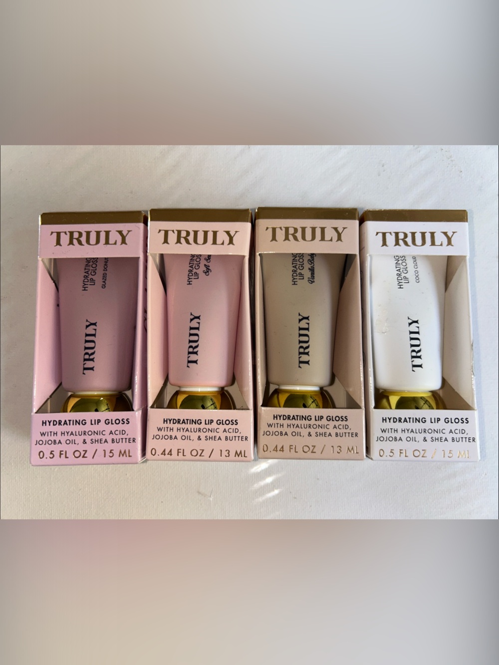 TRULY Hydrating Lip Gloss Set - Pink, Cream & White Tubes